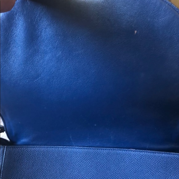 Celine Grained Calfskin Compact Trotteur navy - Picture 4 of 12